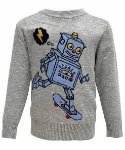 Lola + The Boys New Arrivals Stoked Robot Sweater