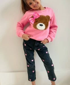 Lola + The Boys Teddy Bow Sweatshirt New Arrivals