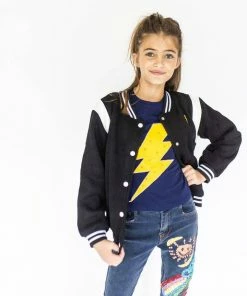 Lola & The Boys New Arrivals Bear Varsity Bomber Jacket