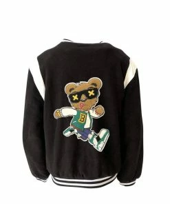 Lola & The Boys New Arrivals Bear Varsity Bomber Jacket