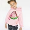 Lola & The Boys Watermelon Tulle Sequin Hoodie New Arrivals