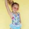 Cheapest ๐ Lola + The Boys Butterfly Garden Floral And Tulle ๐ฉฑ Swimsuit And Swim Cap โ 2 Lola + The Boys Butterfly Garden Floral And Tulle Swimsuit And Swim Cap
