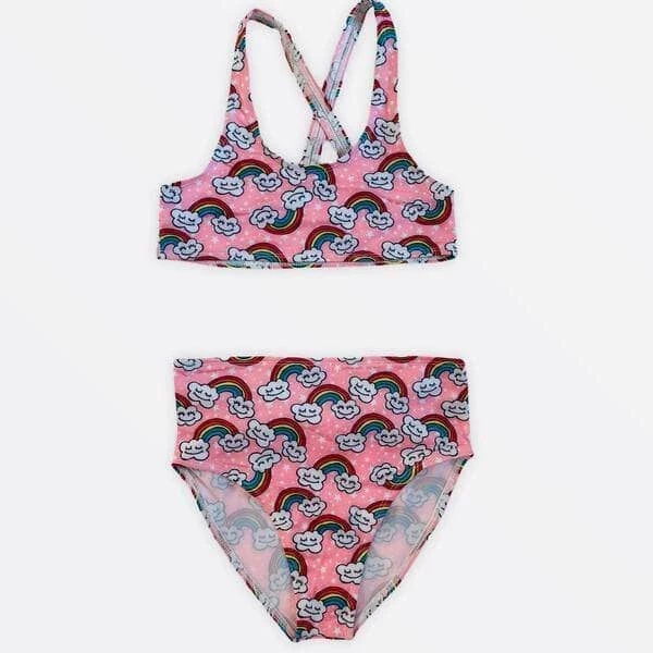 Best Sale ๐ฅฐ Lola + The Boys ๐ง Girls Double Rainbow 2 Piece ๐ฉฑ Swimsuit ๐ 7 Lola + The Boys Girls Double Rainbow 2 Piece Swimsuit