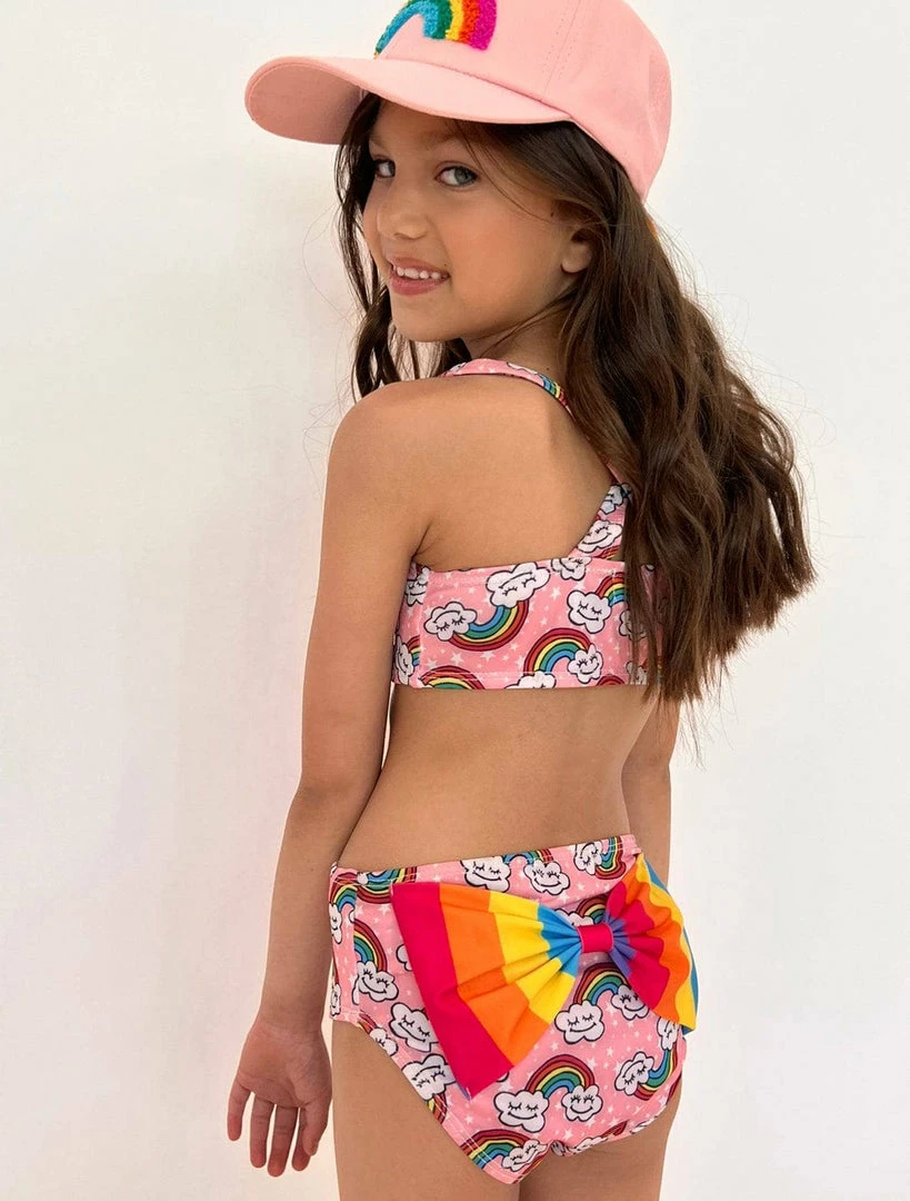 Best Sale ๐ฅฐ Lola + The Boys ๐ง Girls Double Rainbow 2 Piece ๐ฉฑ Swimsuit ๐ 4 Lola + The Boys Girls Double Rainbow 2 Piece Swimsuit