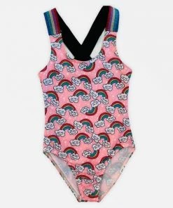 Lola + The Boys Double Rainbow Swimsuit New Arrivals