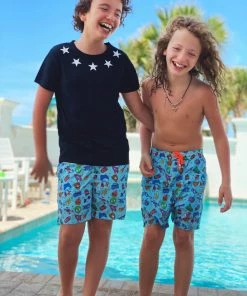 Lola + The Boys Alien Doodle Swim Shorts