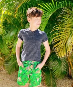 Lola + The Boys Boys Tiger Swim Shorts