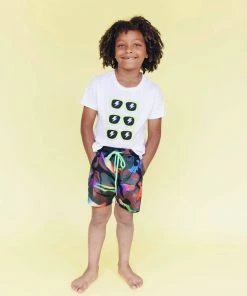 Lola + The Boys Cool Camo Swim Shorts