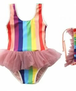 Lola & The Boys Rainbow Tutu Swimsuit