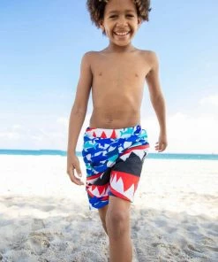 Lola + The Boys Shark Bite Swim Trunks