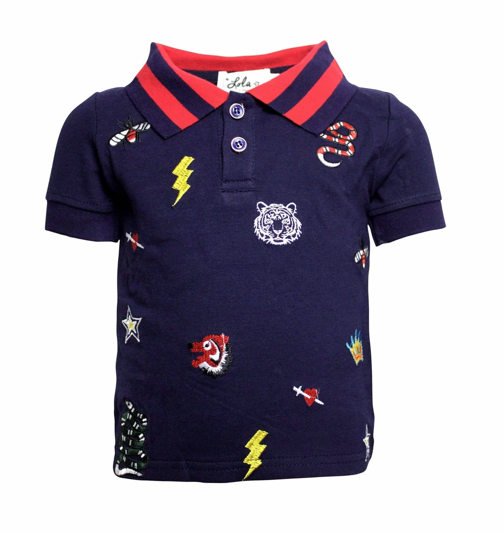 Cheap โ Lola & The Boys Boys Doodle Polo ๐ 5 Lola & The Boys Boys Doodle Polo
