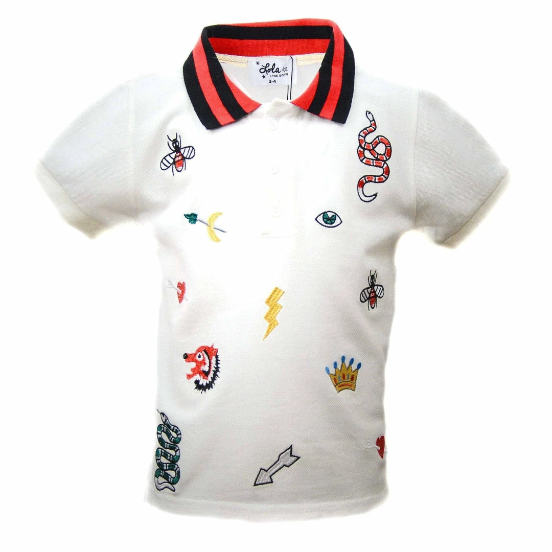Cheap โ Lola & The Boys Boys Doodle Polo ๐ 4 Lola & The Boys Boys Doodle Polo