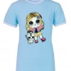 Lola + The Boys Doll And Kitty Sequin Ringer T-Shirt