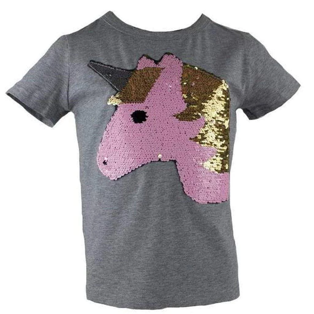 Top 10 π Lola & The Boys Golden Unicorn Flip T-Shirt π§ Girls π₯° 3 Lola & The Boys Golden Unicorn Flip T-Shirt Girls