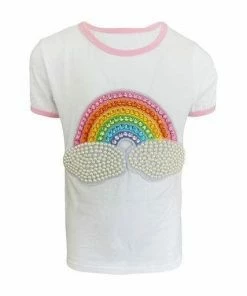 Lola + The Boys Rainbow Pearl Patch T Shirt