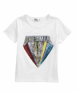 Lola + The Boys Sequin Dreamer Patch T-Shirt Girls
