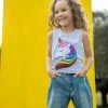 Lola + The Boys Sequin Rainbow Unicorn Tank