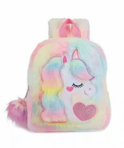 Lola + The Boys New Arrivals Tie Dye Pastel Unicorn Fuzzy Backpack