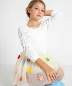 Lola + The Boys New Arrivals Gem Queen Puff Sleeve Blouse