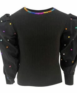 Lola + The Boys New Arrivals Gem Queen Puff Sleeve Blouse