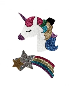 Lola + The Boys Unicorn And Shooting Star Clips Girls