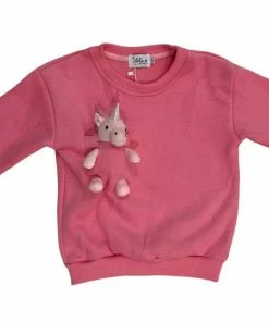 Lola + The Boys Unicorn Crewneck Pink New Arrivals