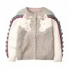Lola + The Boys Girls Unicorn Ruffle Cardigan