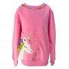 Lola + The Boys Unicorn Stars Gem Pink Sweatshirt