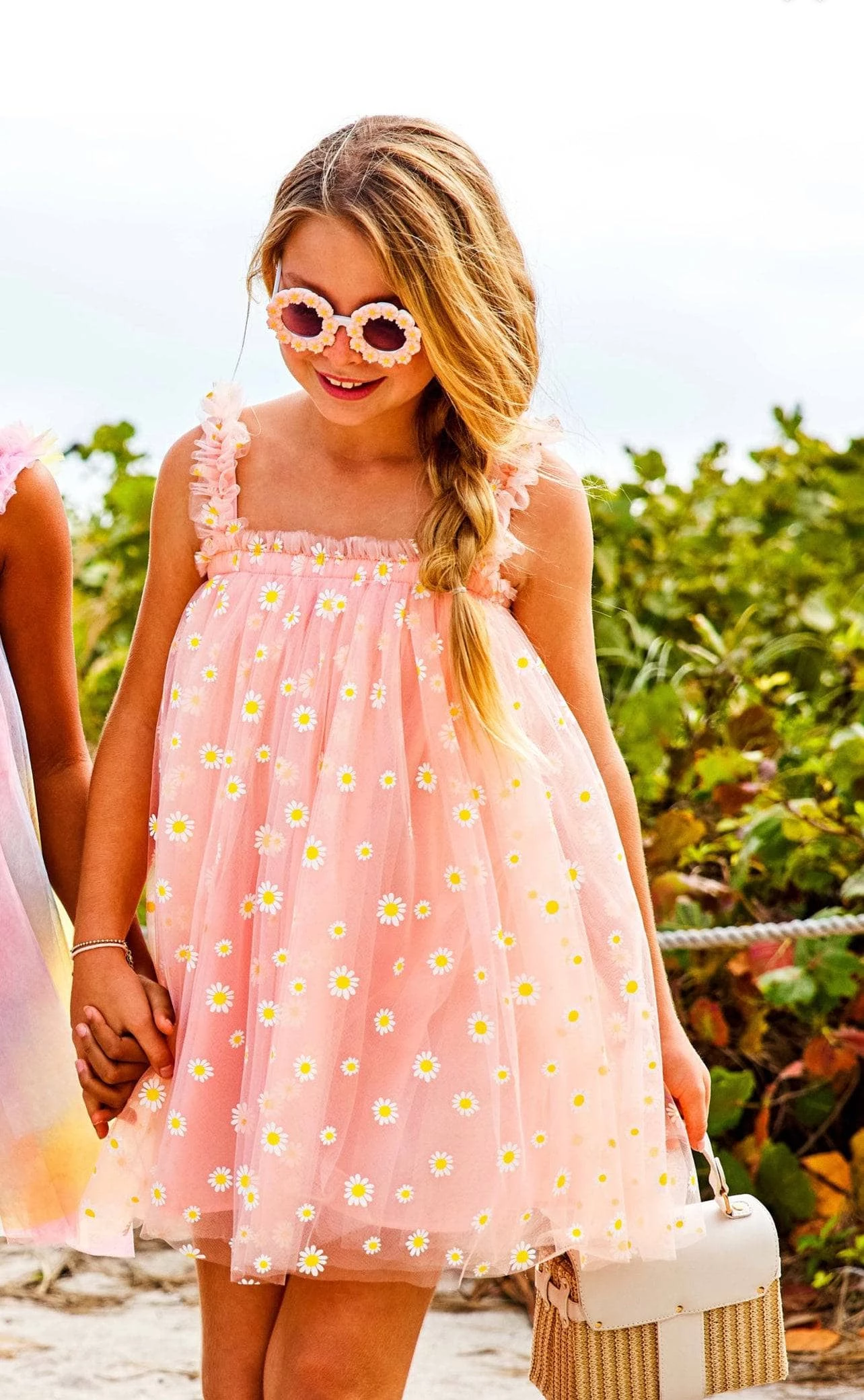 The Lola Shop -Lola + The Boys Sales Shop dress peachy daisy tulle girls dress lola the boys